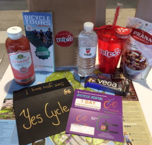 Yelp gift bag yes cycle