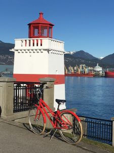 Stanley Park Bike Lighthouse portrait