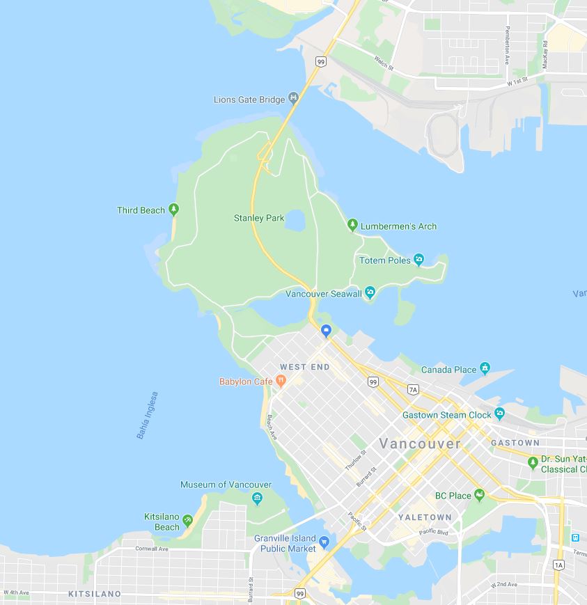 stanley park cycling route