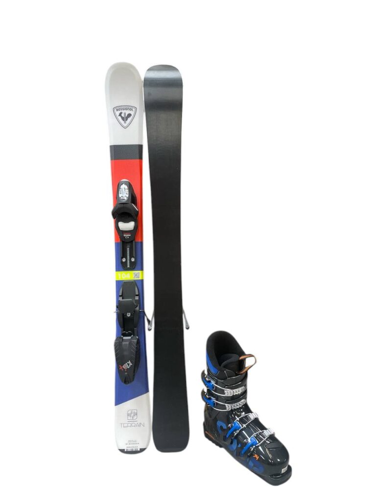 Kids Rossignol ski package with skis and boots from YesCycle Vancouver