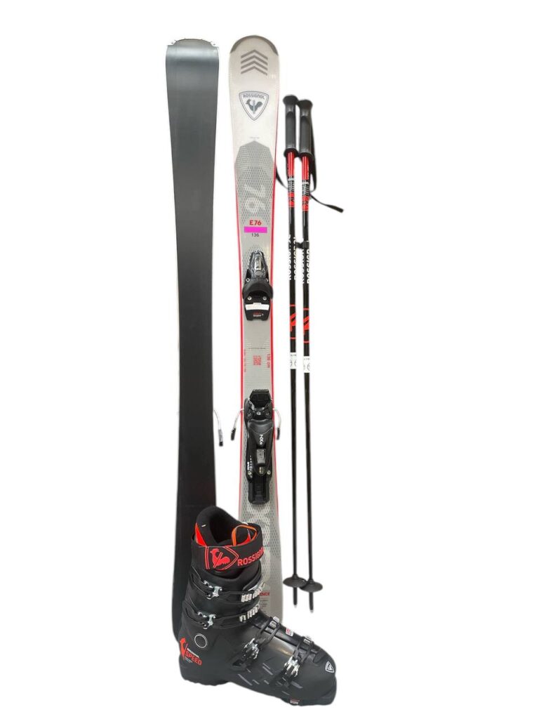 Adult Rossignol ski package with skis, boots and poles from YesCycle Vancouver